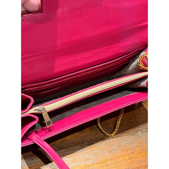 Tatiana Luna Designer Sloan Pink Barbie Shoulder Bag With Detachable Gold Chain - Picture 5 of 7